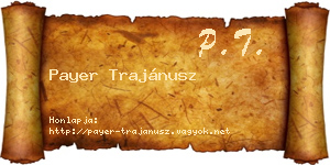 Payer Trajánusz névjegykártya